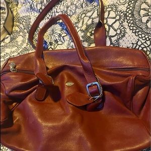 Burgundy Italian leather purse